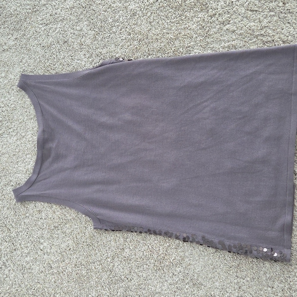 Eileen Fisher sequin fine merino tank top M - Picture 4 of 5